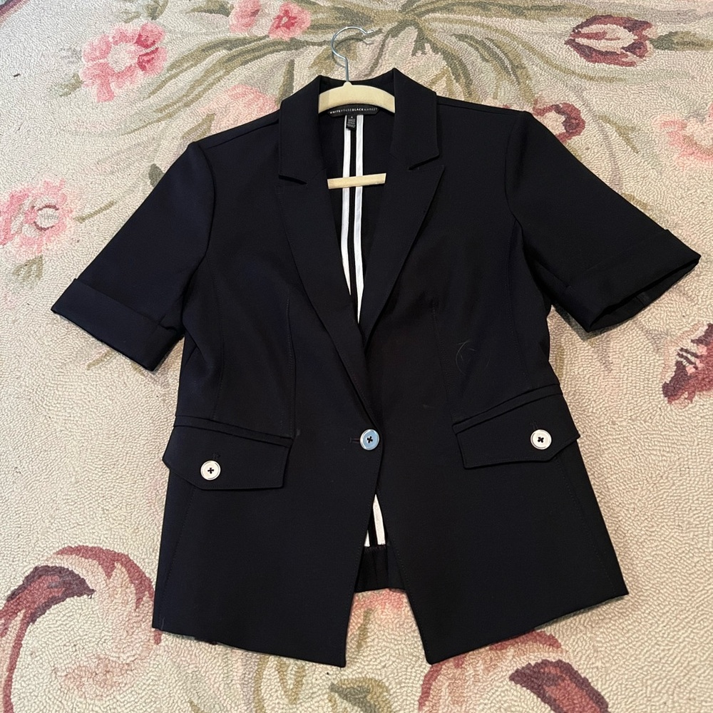 White House Black Market Black Tailored Blazer
